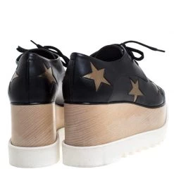 Stella McCartney Black Faux Leather Elyse Star Platform Derby Size 40.5 For Women 14 Stella McCartney Black Faux Leather Elyse Star Platform Derby Size 40.5 For Women -Stella McCartney Sales luxury women stella mccartney used shoes p262767 002