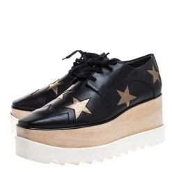 Stella McCartney Black Faux Leather Elyse Star Platform Derby Size 40.5 For Women 13 Stella McCartney Black Faux Leather Elyse Star Platform Derby Size 40.5 For Women -Stella McCartney Sales luxury women stella mccartney used shoes p262767 007