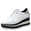 Stella McCartney White Perforated Logo Faux Leather Elyse Platform Sneakers Size 37.5 For Women -Stella McCartney Sales luxury women stella mccartney used shoes p267094 004