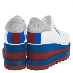 Stella McCartney White Faux Leather Elyse Platform Slip On Sneakers Size 39 For Women -Stella McCartney Sales luxury women stella mccartney used shoes p272844 002