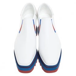 Stella McCartney White Faux Leather Elyse Platform Slip On Sneakers Size 39 For Women -Stella McCartney Sales luxury women stella mccartney used shoes p272844 003