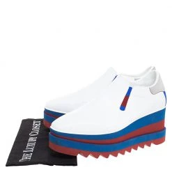 Stella McCartney White Faux Leather Elyse Platform Slip On Sneakers Size 39 For Women -Stella McCartney Sales luxury women stella mccartney used shoes p272844 008