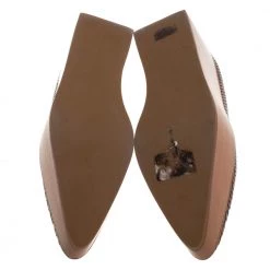 Stella McCartney Brown Python Embossed Faux Leather Wooden Clog Sandals Size 39 For Women -Stella McCartney Sales luxury women stella mccartney used shoes p274680 001