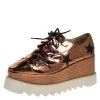 Stella McCartney Metallic Bronze Faux Patent Leather Elyse Star Platform Sneakers Size 37 For Women -Stella McCartney Sales luxury women stella mccartney used shoes p275646 006