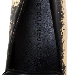 Stella McCartney Bronze/Black Leather Binx Platform Slip On Sneakers Size 38 For Women -Stella McCartney Sales luxury women stella mccartney used shoes p276595 004