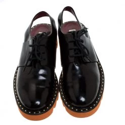 Stella McCartney Black Faux Leather Odette Slingback Derby Size 39 For Women 12 Stella McCartney Black Faux Leather Odette Slingback Derby Size 39 For Women -Stella McCartney Sales luxury women stella mccartney used shoes p277387 002