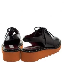 Stella McCartney Black Faux Leather Odette Slingback Derby Size 39 For Women 14 Stella McCartney Black Faux Leather Odette Slingback Derby Size 39 For Women -Stella McCartney Sales luxury women stella mccartney used shoes p277387 003