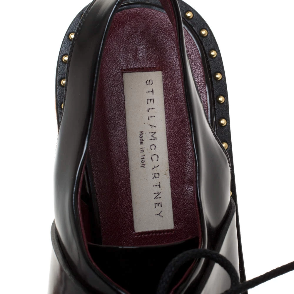 Stella McCartney Black Faux Leather Odette Slingback Derby Size 39 For Women 9 Stella McCartney Black Faux Leather Odette Slingback Derby Size 39 For Women - Image 7