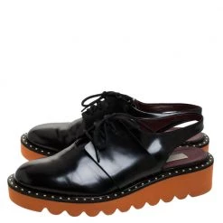 Stella McCartney Black Faux Leather Odette Slingback Derby Size 39 For Women 13 Stella McCartney Black Faux Leather Odette Slingback Derby Size 39 For Women -Stella McCartney Sales luxury women stella mccartney used shoes p277387 007