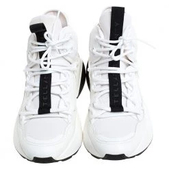 Stella McCartney White/Black Neoprene And Faux Leather Eclypse High Top Chunky Sneakers Size 39 For Women -Stella McCartney Sales luxury women stella mccartney used shoes p278476 003