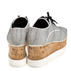 Stella McCartney Black/White Faux Leather Elyse Platform Derby Size 39 For Women -Stella McCartney Sales luxury women stella mccartney used shoes p279534 1584596266 007