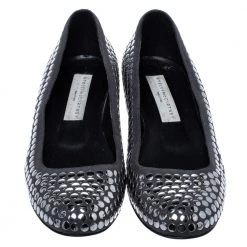 Stella McCartney Grey Faux Suede Studded Ballet Flats Size 36 For Women -Stella McCartney Sales luxury women stella mccartney used shoes p286354 008