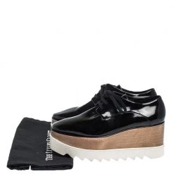 Stella McCartney Black Faux Patent Leather Elyse Platform Derby Size 37.5 For Women 17 Stella McCartney Black Faux Patent Leather Elyse Platform Derby Size 37.5 For Women -Stella McCartney Sales luxury women stella mccartney used shoes p290687 008