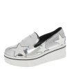 Stella McCartney Metallic Silver White Star Platform Binx Sneakers Size 35 For Women -Stella McCartney Sales luxury women stella mccartney used shoes p295222 003