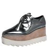 Stella McCartney Metallic Silver Faux Leather Elyse Platform Low Top Sneakers Size 35.5 For Women -Stella McCartney Sales luxury women stella mccartney used shoes p306248 009