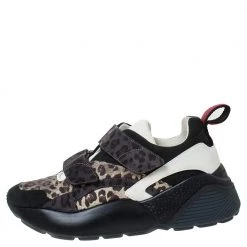 Stella McCartney Multicolor Leopard Print Fabric Eclypse Lace Up Sneakers Size 39 For Women -Stella McCartney Sales luxury women stella mccartney used shoes p306817 002