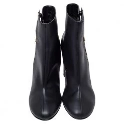 Stella McCartney Black Faux Leather Block Heel Ankle Booties Size 41 For Women -Stella McCartney Sales luxury women stella mccartney used shoes p309117 011