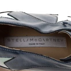 Stella McCartney Blue Faded Effect Faux Leather Elyse Star Platform Derby Size 37 For Women -Stella McCartney Sales luxury women stella mccartney used shoes p309158 005