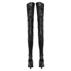 Stella McCartney Black Faux Leather Over The Knee Boots Size 38 For Women -Stella McCartney Sales luxury women stella mccartney used shoes p309672 005