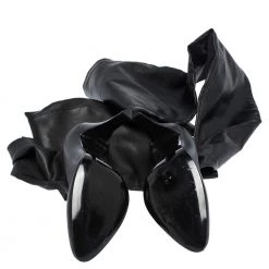 Stella McCartney Black Faux Leather Over The Knee Boots Size 38 For Women -Stella McCartney Sales luxury women stella mccartney used shoes p309672 008