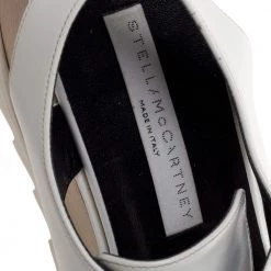 Stella McCartney White Faux Leather Elyse Cut Out Platform Sneakers Size 38.5 For Women -Stella McCartney Sales luxury women stella mccartney used shoes p310547 005