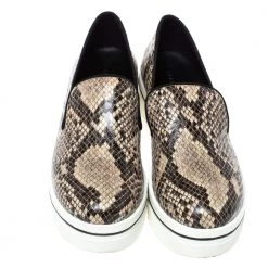 Stella McCartney Brown Faux Python Platform Slip On Sneakers Size 37 For Women -Stella McCartney Sales luxury women stella mccartney used shoes p317503 004
