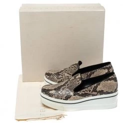 Stella McCartney Brown Faux Python Platform Slip On Sneakers Size 37 For Women -Stella McCartney Sales luxury women stella mccartney used shoes p317503 009