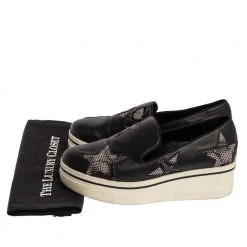 Stella McCartney Black Faux Leather And Multicolor Faux Snake Print Binx Star Platform Slip On Sneakers Size 38 For Women -Stella McCartney Sales luxury women stella mccartney used shoes p326817 007