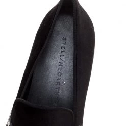 Stella McCartney Black Faux Suede Chain Embellished Platform Slip On Sneakers Size 41 For Women -Stella McCartney Sales luxury women stella mccartney used shoes p329299 005