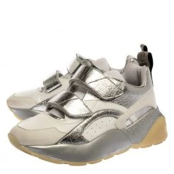 Stella McCartney White Faux Leather Eclypse Sneakers Size 40 For Women -Stella McCartney Sales luxury women stella mccartney used shoes p329538 004