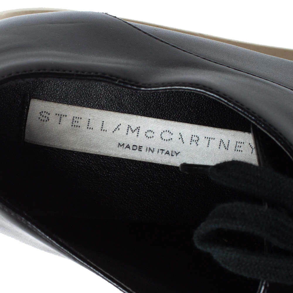 Stella McCartney Black Faux Patent Leather Elyse Platform Derby Size 37 For Women 9 Stella McCartney Black Faux Patent Leather Elyse Platform Derby Size 37 For Women - Image 7