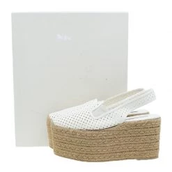 Stella McCartney White Faux Leather Wedge Espadrilles Size 40 For Women 25 Stella McCartney White Faux Leather Wedge Espadrilles Size 40 For Women -Stella McCartney Sales luxury women stella mccartney used shoes p345 0012
