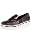 Stella McCartney Black/Brown Faux Leather Binx Star Platform Slip On Sneakers Size 38 For Women -Stella McCartney Sales luxury women stella mccartney used shoes p349661 003