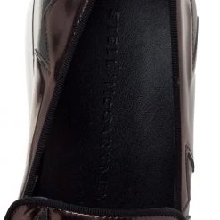 Stella McCartney Black/Brown Faux Leather Binx Star Platform Slip On Sneakers Size 38 For Women -Stella McCartney Sales luxury women stella mccartney used shoes p349661 008