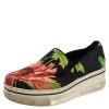 Stella McCartney Black Floral Printed Canvas Slip On Sneakers Size 37 For Women -Stella McCartney Sales luxury women stella mccartney used shoes p359698 004