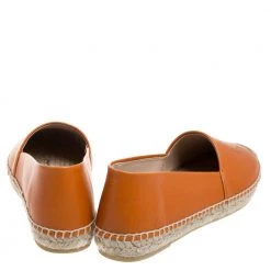 Stella McCartney Orange Faux Leather Logo Espadrilles Size 39 For Women -Stella McCartney Sales luxury women stella mccartney used shoes p360313 003