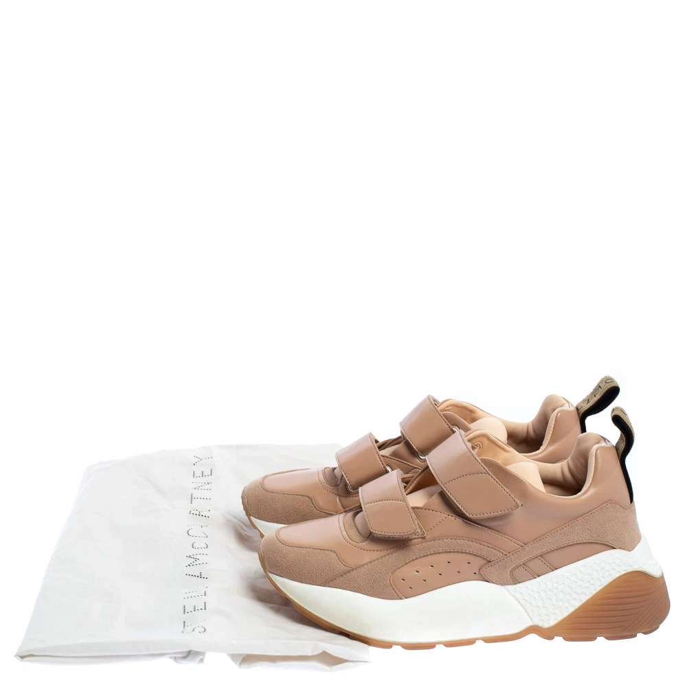 Stella McCartney Nude Faux Leather And Faux Suede Eclypse Velcro Sneakers Size 39 For Women 10 Stella McCartney Nude Faux Leather And Faux Suede Eclypse Velcro Sneakers Size 39 For Women - Image 8