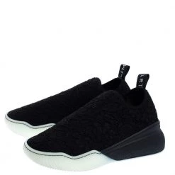 Stella McCartney Black Lace Loop Slip On Sneakers Size 39 For Women -Stella McCartney Sales luxury women stella mccartney used shoes p360997 008