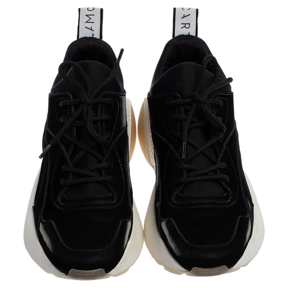 Stella McCartney Black Polyamide Fabric Eclypse Low Top Sneakers Size 37 For Women 5 Stella McCartney Black Polyamide Fabric Eclypse Low Top Sneakers Size 37 For Women - Image 3