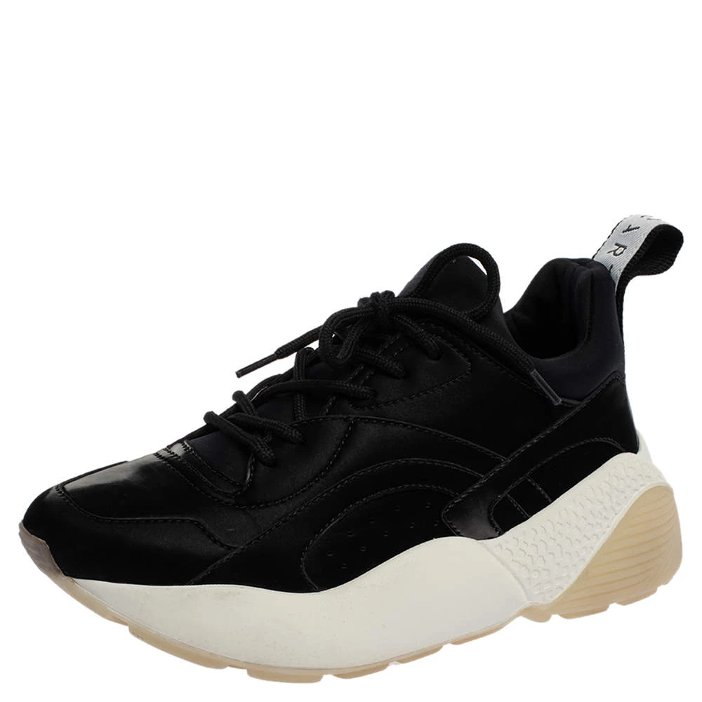 Stella McCartney Black Polyamide Fabric Eclypse Low Top Sneakers Size 37 For Women 3 Stella McCartney Black Polyamide Fabric Eclypse Low Top Sneakers Size 37 For Women