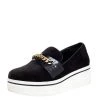 Stella McCartney Black Faux Suede Chain Embellished Platform Slip On Sneakers Size 39 For Women 1 Stella McCartney Black Faux Suede Chain Embellished Platform Slip On Sneakers Size 39 For Women -Stella McCartney Sales luxury women stella mccartney used shoes p364492 001