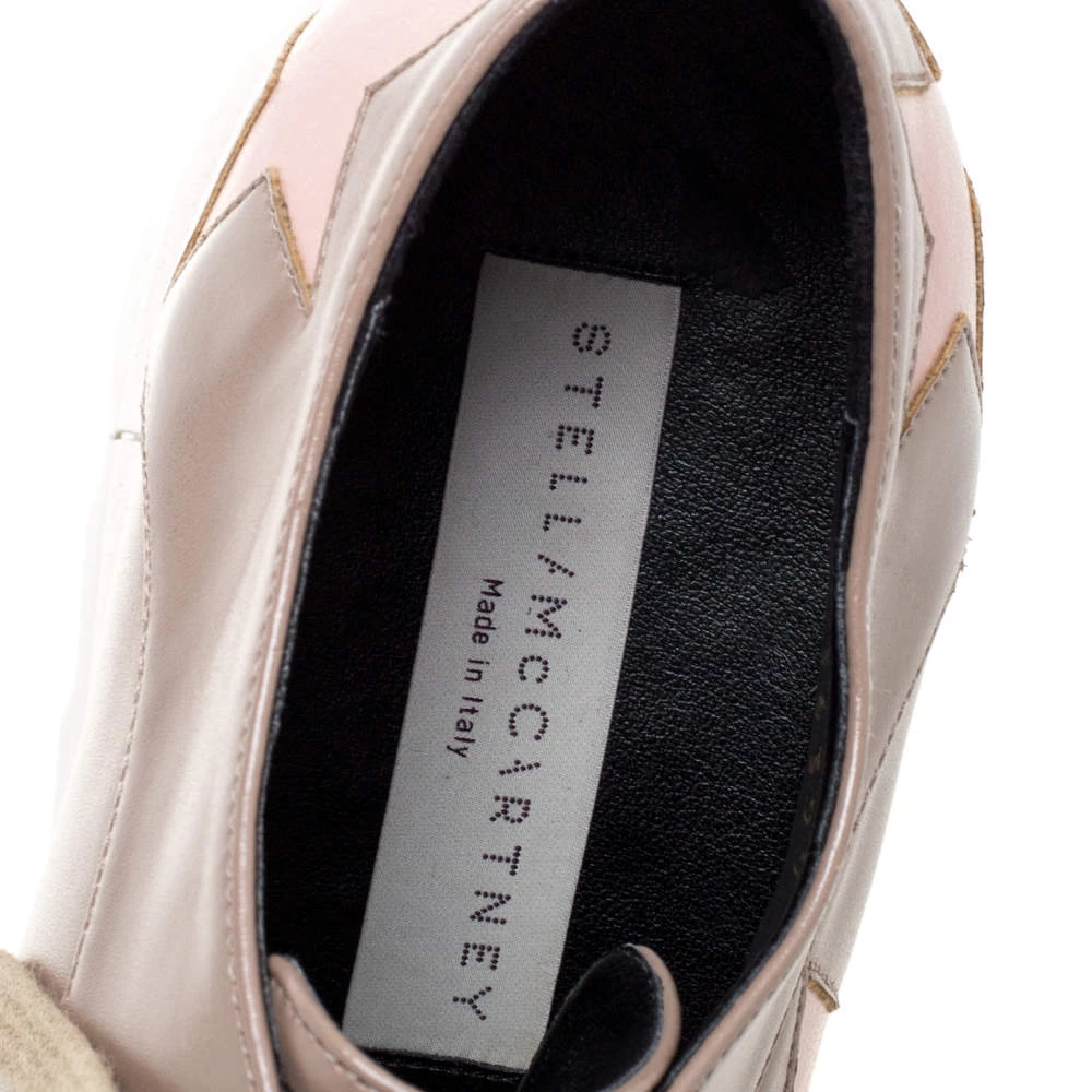 Stella McCartney Beige Faux Leather Elyse Star Platform Lace Up Derby Size 35.5 For Women 9 Stella McCartney Beige Faux Leather Elyse Star Platform Lace Up Derby Size 35.5 For Women - Image 7