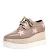 Stella McCartney Beige Faux Leather Elyse Star Platform Lace Up Derby Size 35.5 For Women -Stella McCartney Sales luxury women stella mccartney used shoes p364635 006