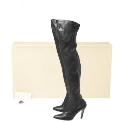 Stella McCartney Black Faux Leather Thigh High Boots Size 38 For Women -Stella McCartney Sales luxury women stella mccartney used shoes p364809 001