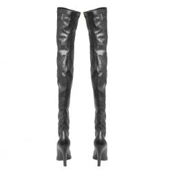 Stella McCartney Black Faux Leather Thigh High Boots Size 38 For Women -Stella McCartney Sales luxury women stella mccartney used shoes p364809 006