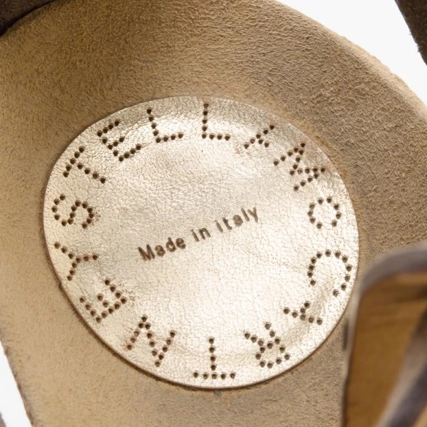 Stella McCartney Demetra Cork And Faux-Suede Wedges Size 37.5 For Women 8 Stella McCartney Demetra Cork And Faux-Suede Wedges Size 37.5 For Women - Image 6