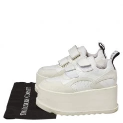 Stella McCartney White Faux Leather And Suede Eclypse Platform Sneakers Size 36.5 For Women -Stella McCartney Sales luxury women stella mccartney used shoes p368436 001