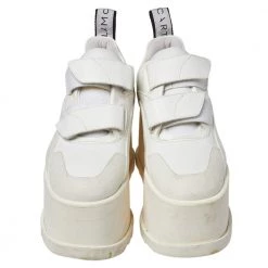 Stella McCartney White Faux Leather And Suede Eclypse Platform Sneakers Size 36.5 For Women -Stella McCartney Sales luxury women stella mccartney used shoes p368436 003