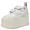 Stella McCartney White Faux Leather And Suede Eclypse Platform Sneakers Size 36.5 For Women 1 Stella McCartney White Faux Leather And Suede Eclypse Platform Sneakers Size 36.5 For Women -Stella McCartney Sales luxury women stella mccartney used shoes p368436 006