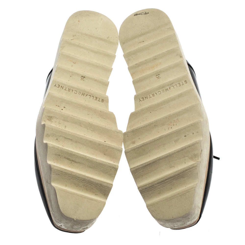 Stella McCartney Black Faux Leather Elyse Platform Derby Size 35 For Women 8 Stella McCartney Black Faux Leather Elyse Platform Derby Size 35 For Women - Image 6